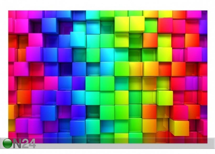 Fliis fototapeet 3D Cubes suurendatud
