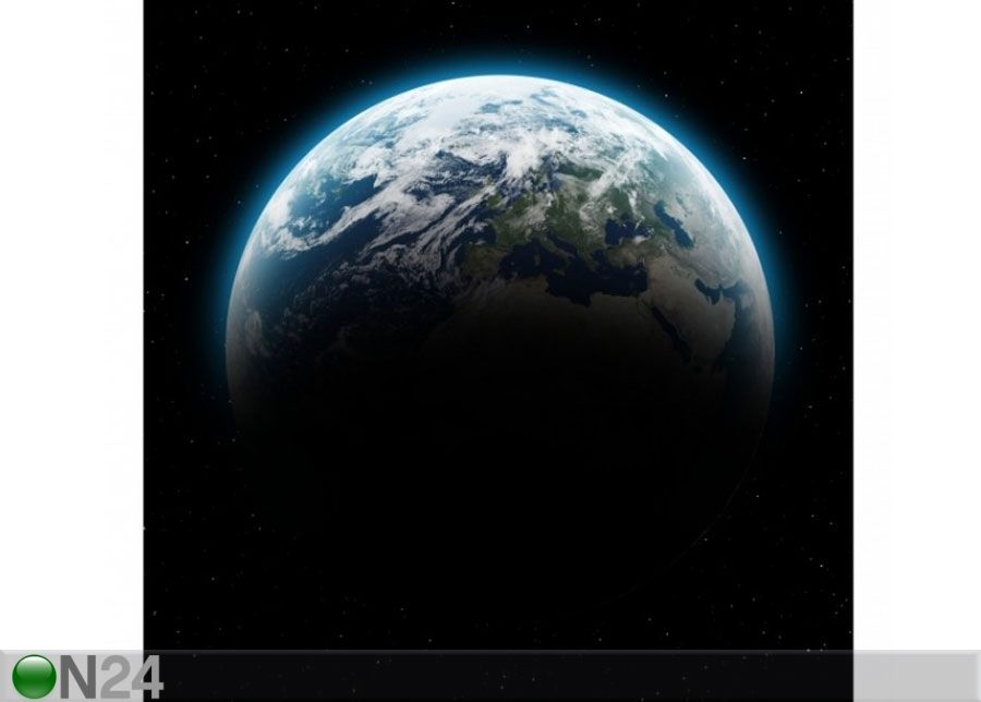 Fliis fototapeet Illuminated Planet Earth suurendatud