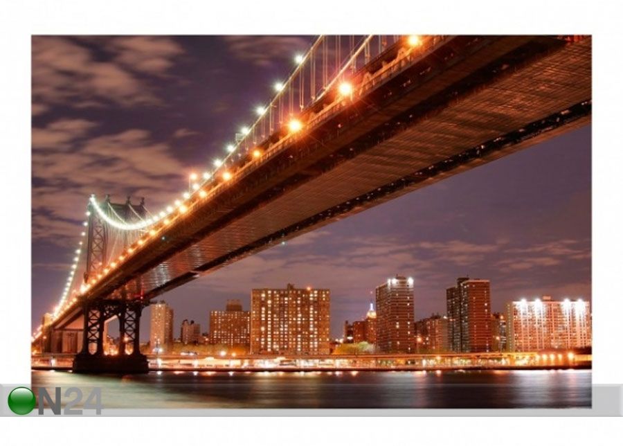 Fliis fototapeet Manhattan Bridge suurendatud