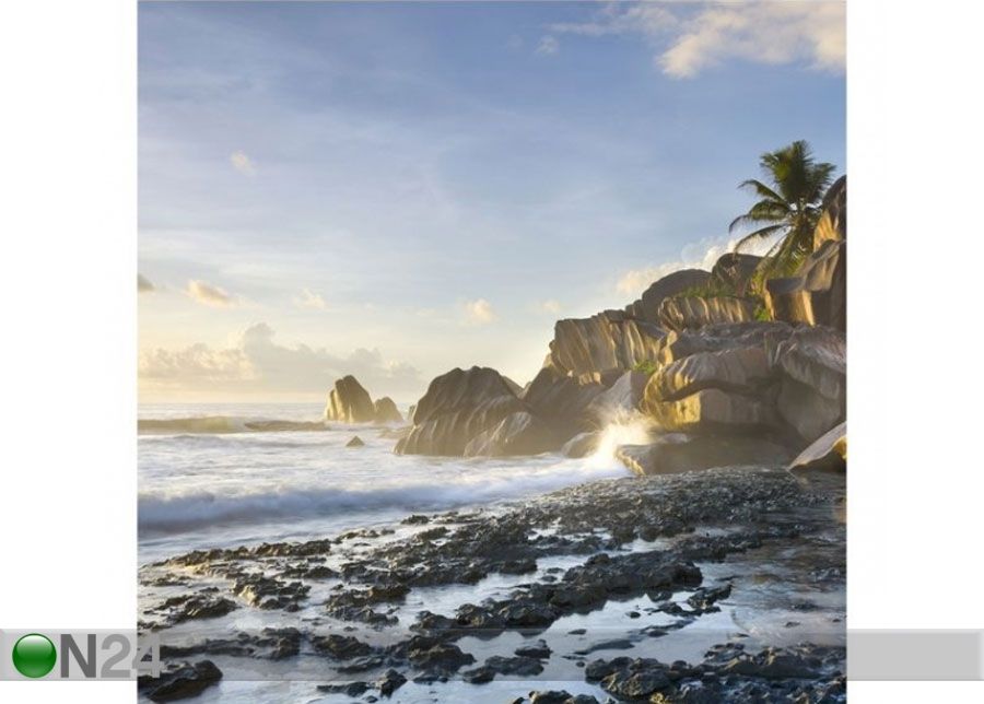 Fliis fototapeet Sunset on the island paradise suurendatud