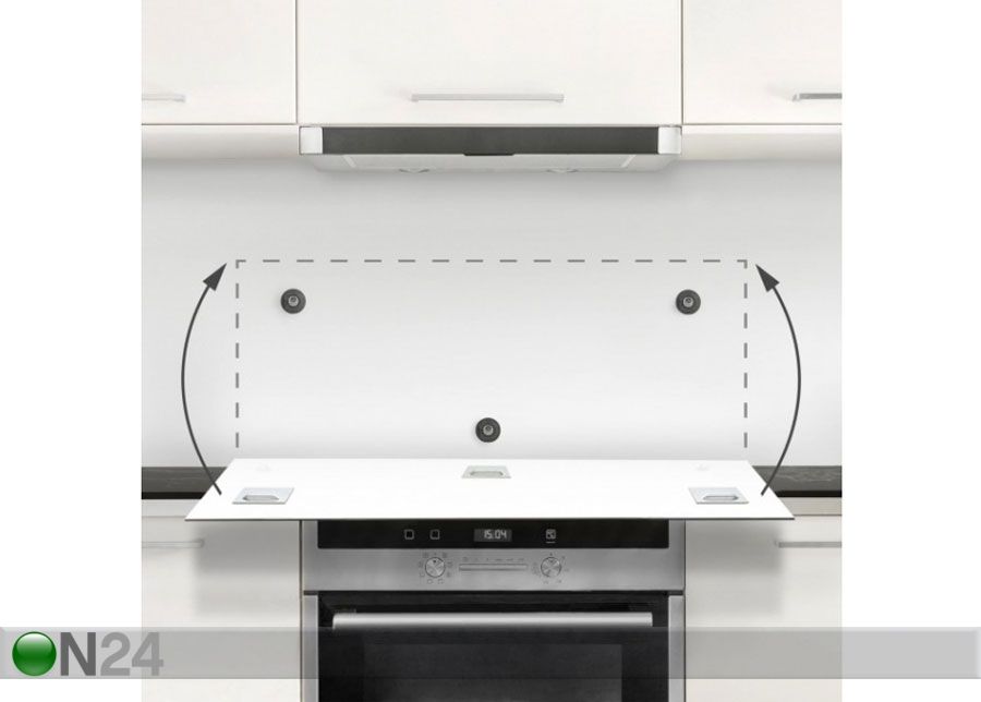 Fotoklaas, köögi tagasein Phoenix Marble 40x60 cm suurendatud