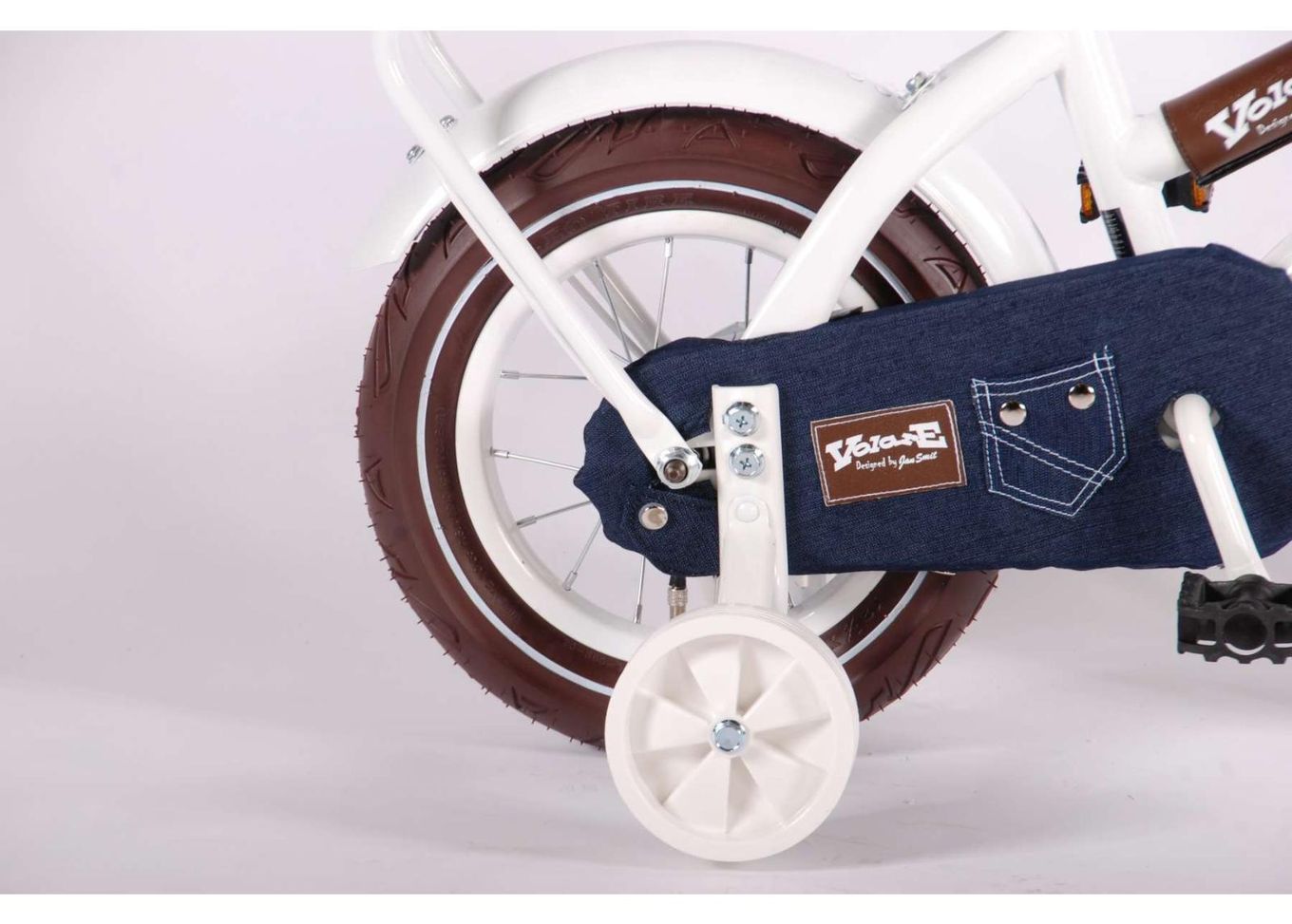 Jalgratas väikelastele Urban Jeans White 12 tolli Volare suurendatud