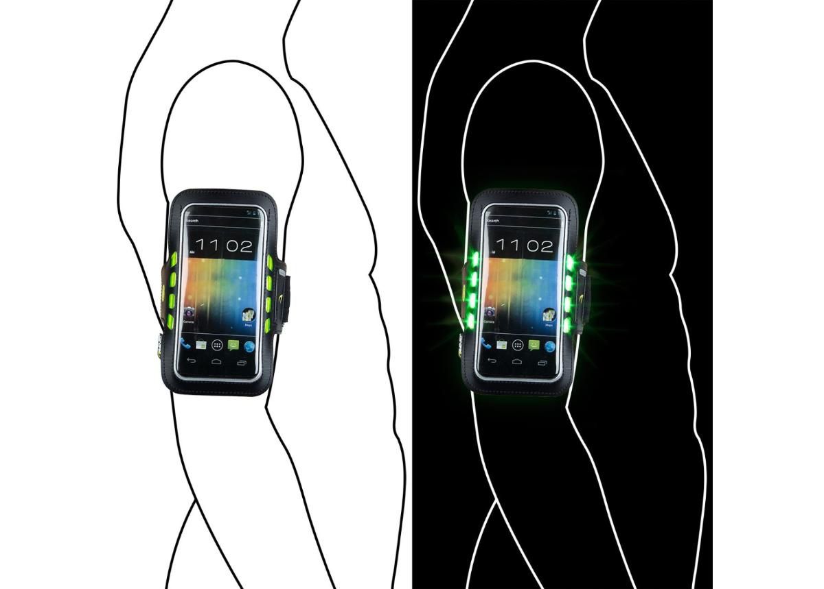Käe hoidja nutitelefonile LED tuledega Avento suurendatud