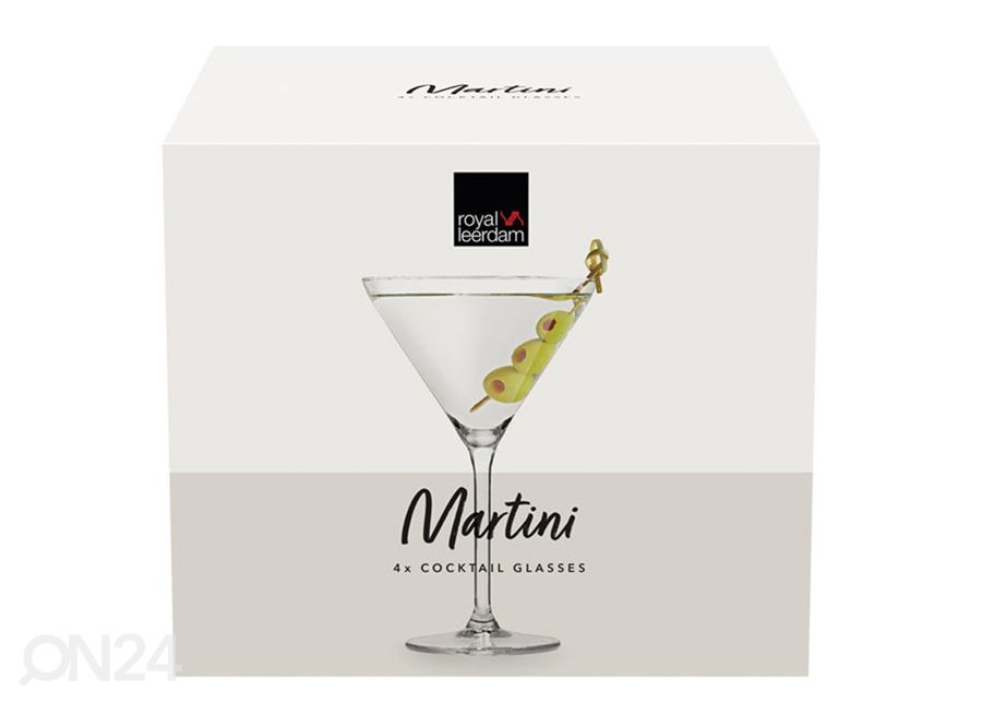 Kokteiliklaas Martini 26 cl, 4 tk suurendatud