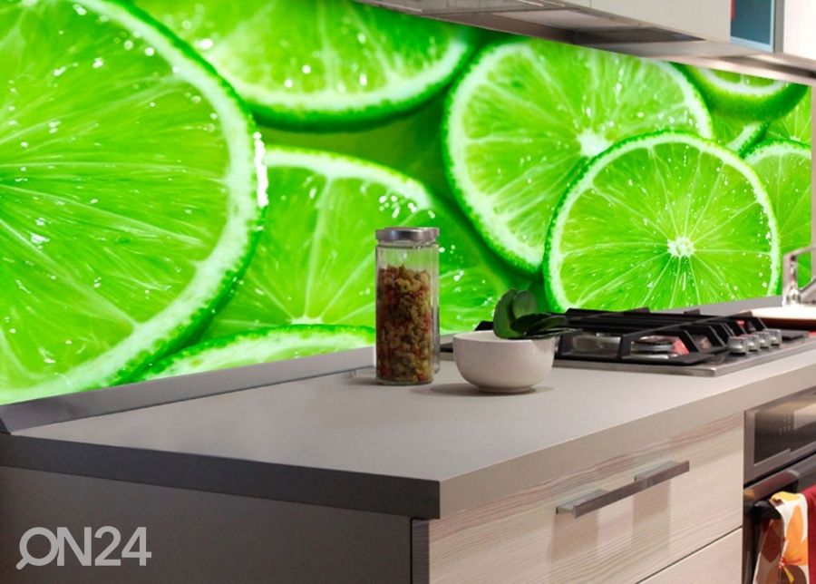 Köögi tagasein Lime 180x60 cm suurendatud