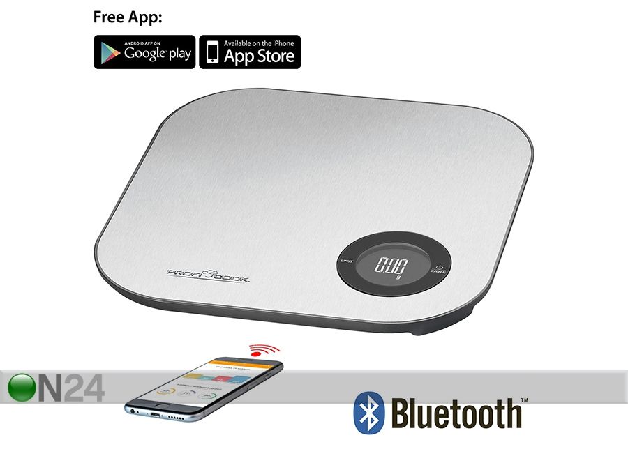 Köögikaal Bluetoothiga ProfiCook suurendatud