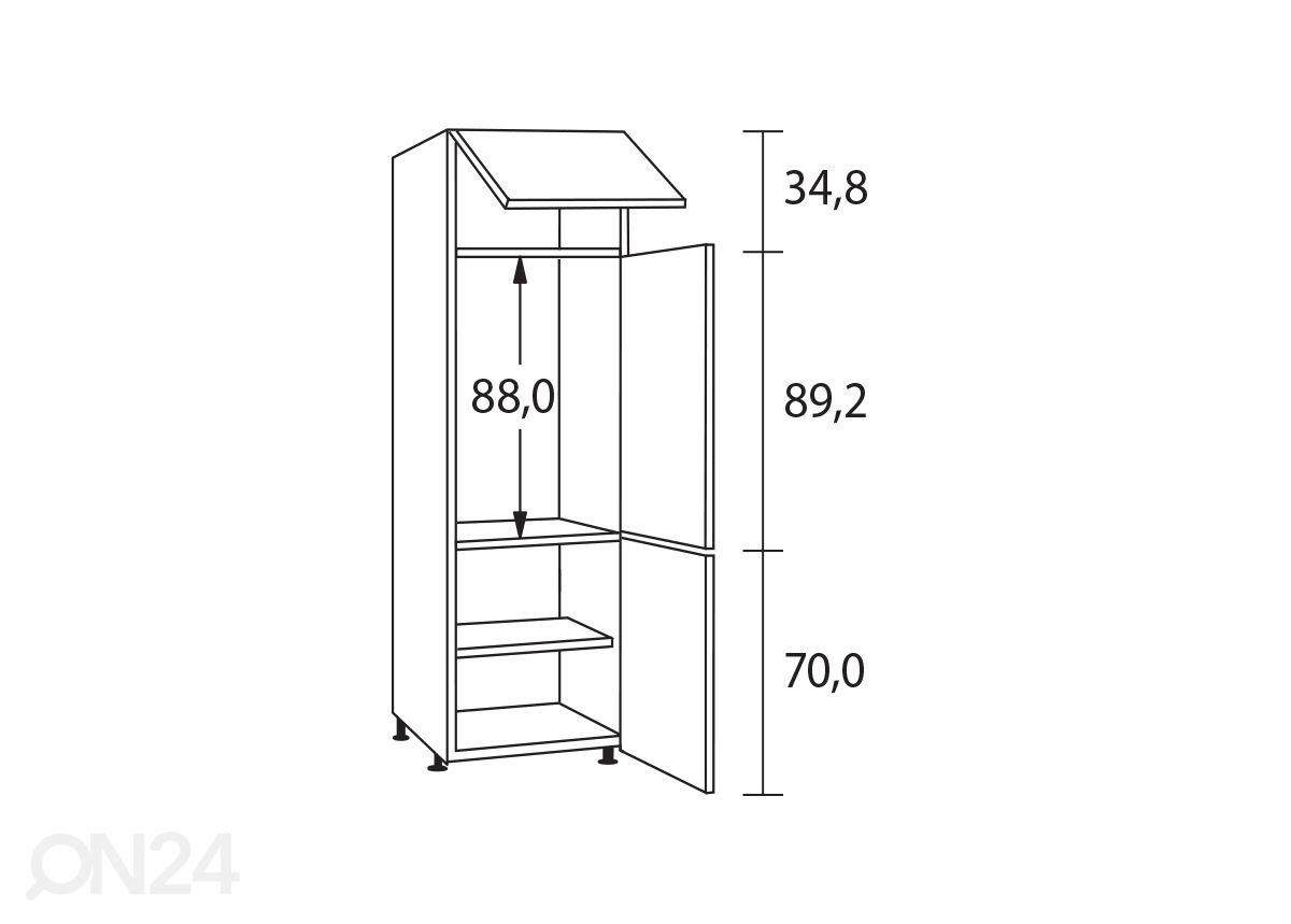 Köögimööbel 270 cm suurendatud