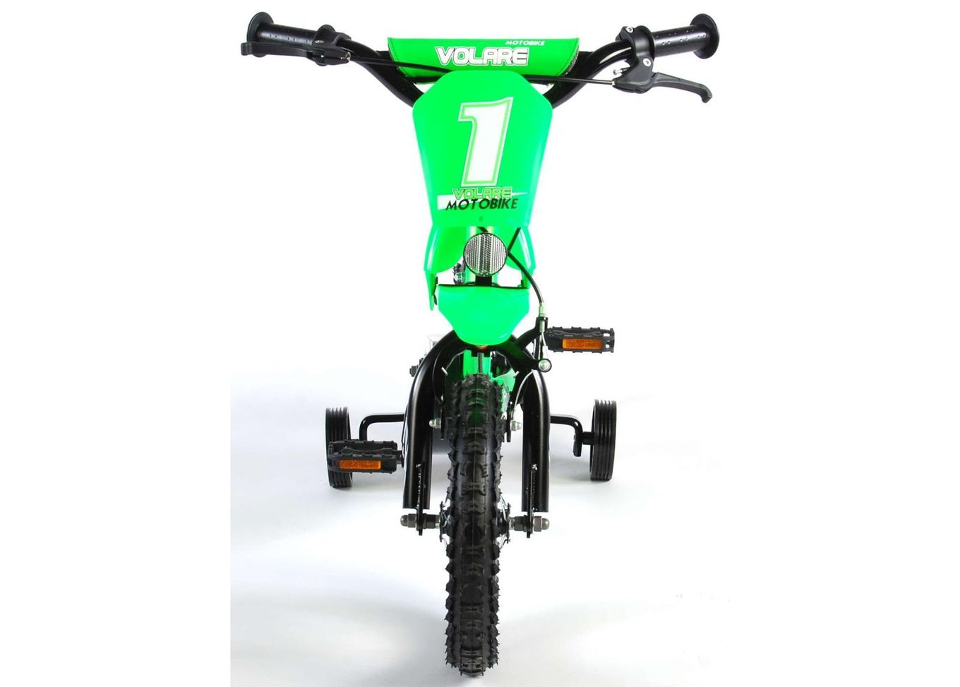 Laste jalgratas Motobike Green 12 tolli Volare suurendatud