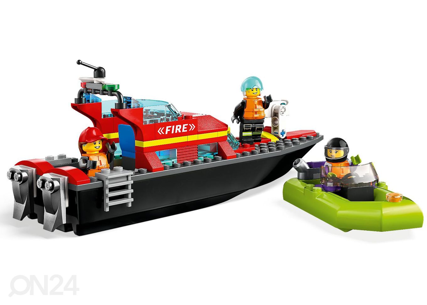LEGO City Tuletõrje päästepaat suurendatud