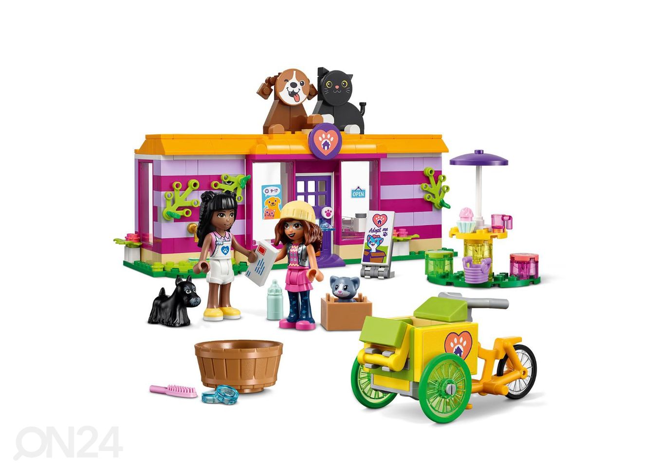 LEGO Friends Lemmikloomade adopteerimise kohvik suurendatud