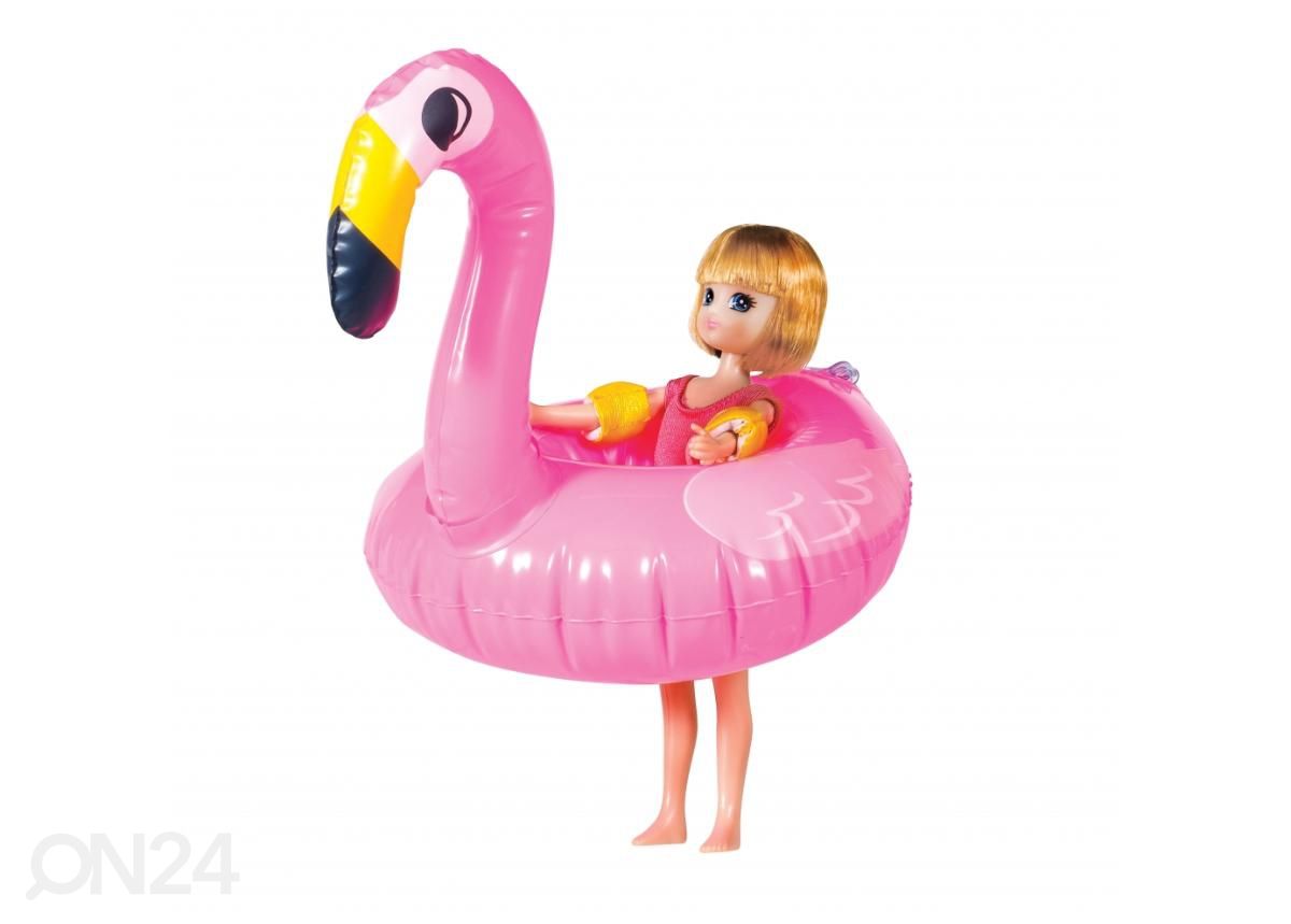 Lottie nukk Swimming with Flamingo suurendatud