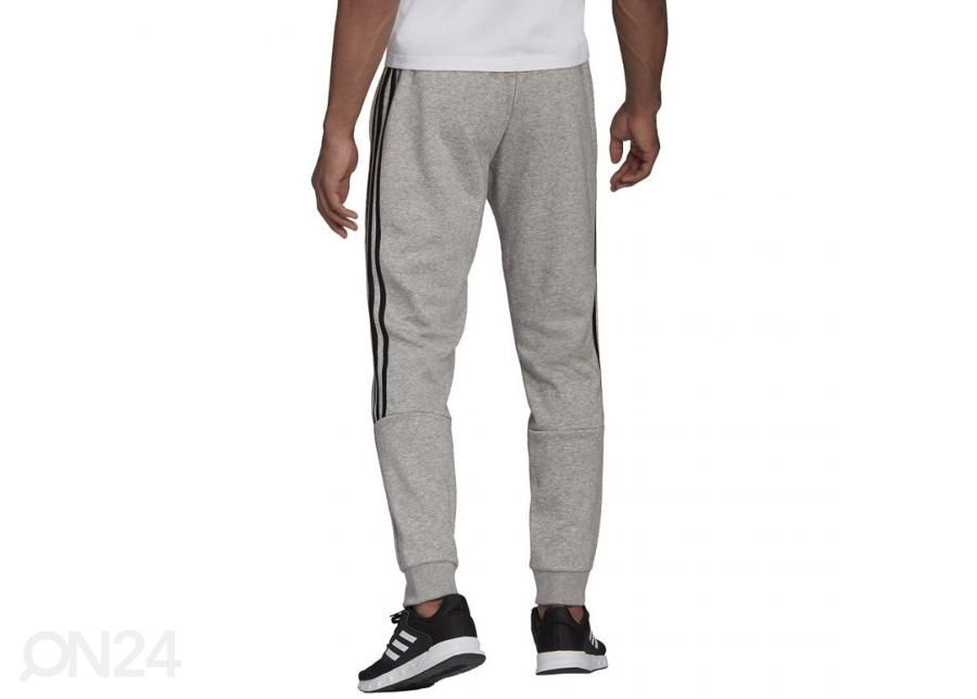 Meeste dressipüksid Adidas Essentials Tapered Cuff 3 Stripes suurendatud