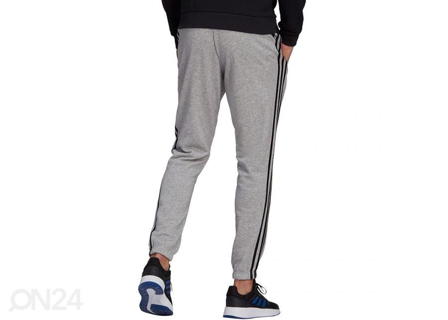 Meeste dressipüksid Adidas Essentials Tapered Elastic Cuff 3 Stripes Pant suurendatud
