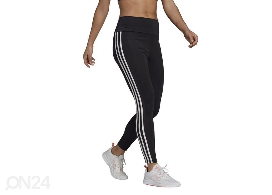 Naiste pikad treeningretuusid Adidas High Riese 3-Stripes 7/8 Tights suurendatud