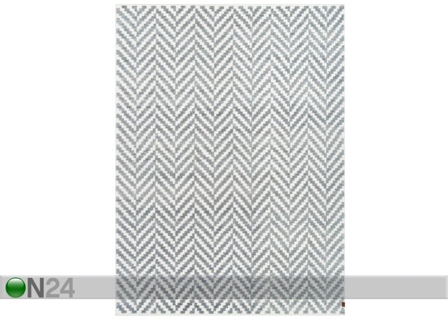 Narma villane käsikootud vaip Kuusamo white-grey 160x230 cm suurendatud