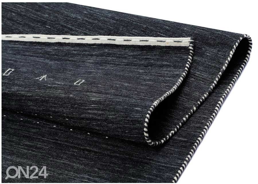 Narma villane käsikootud vaip Tornio charcoal 140x200 cm suurendatud