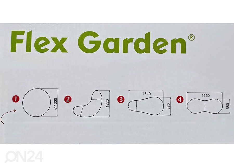 Peenrakast Flex Garden 130x42 cm suurendatud