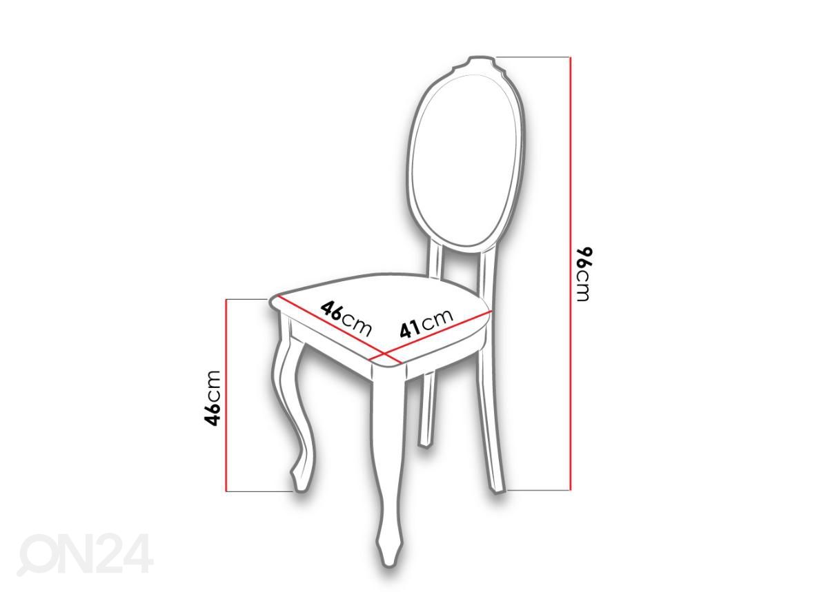 Pikendatav söögilaud 100x100-140 cm + 4 tooli suurendatud