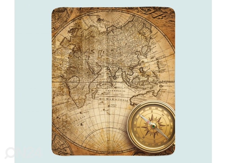 Pleed Old compass on the Map 150x200 cm suurendatud