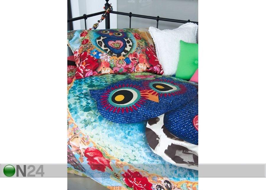 Satiinist voodipesukomplekt Owlie 140x220 cm suurendatud