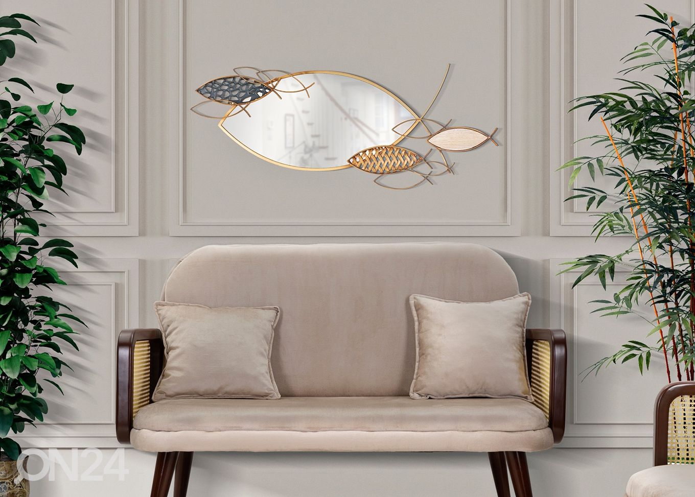 Seinapeegel Fish 91x39 cm suurendatud