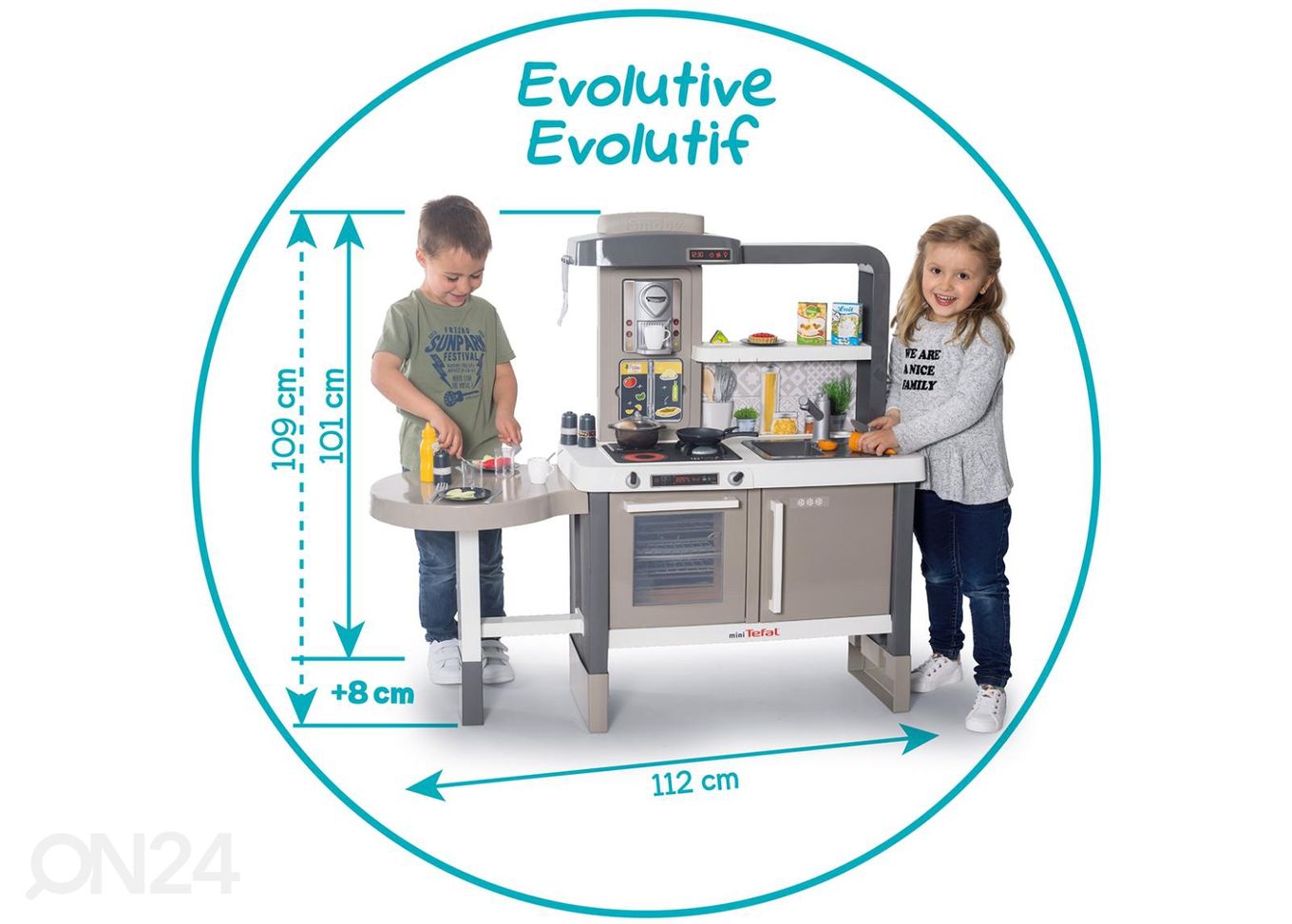 Smoby elektrooniline köök Tefal Evolutive suurendatud
