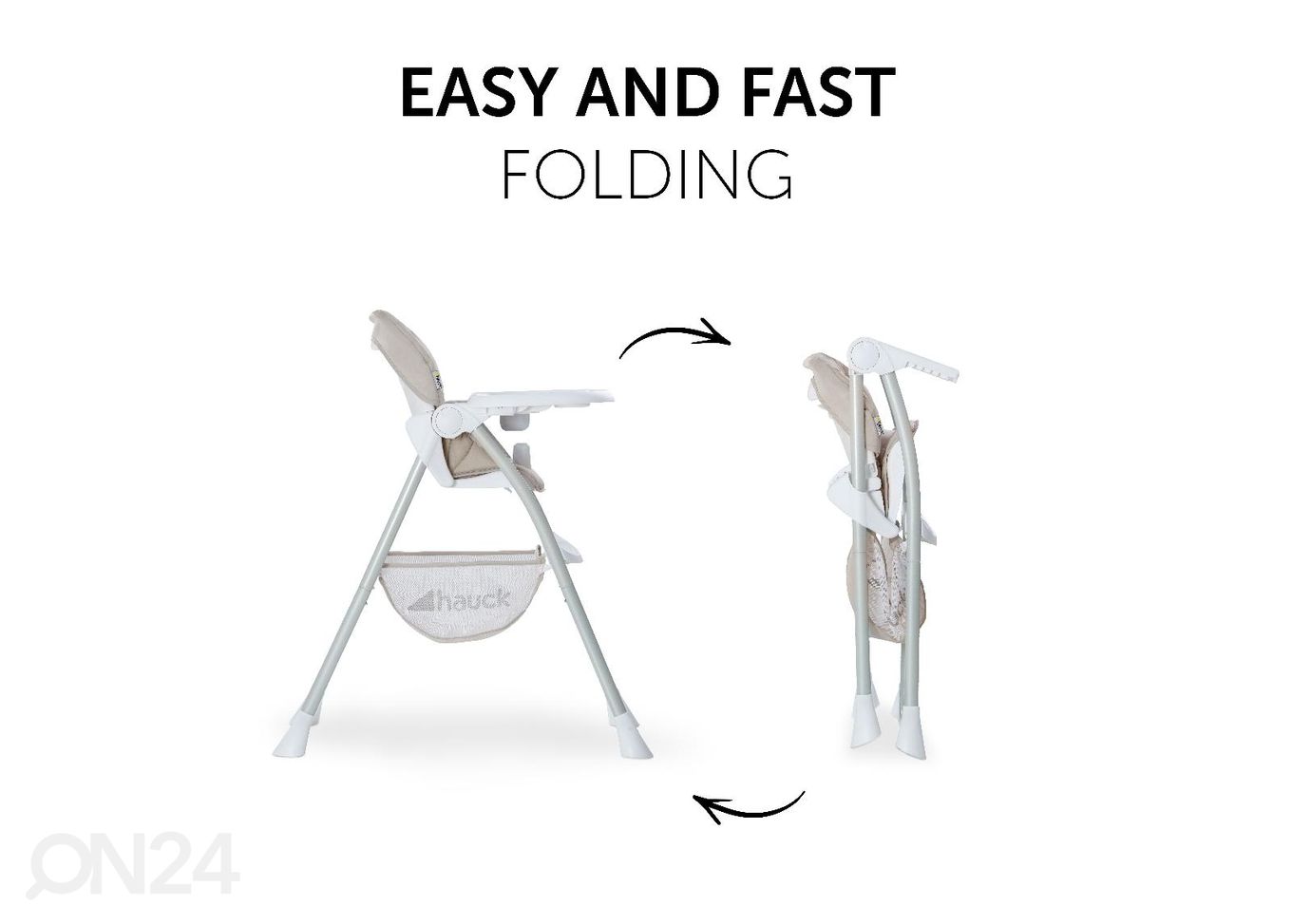 Söötmistool Hauck Essential Sit N Fold beež suurendatud