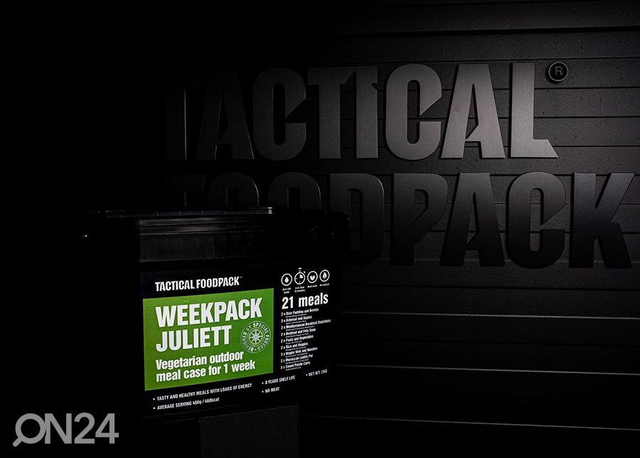 Tactical Foodpack Nädala toiduvarukomplekt lihata Vegan WeekPack Juliett 2010 g suurendatud