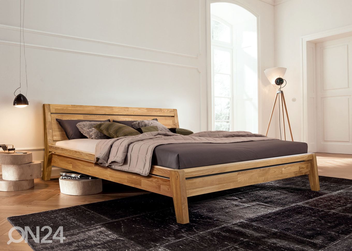 Tammepuidust voodi Brigitte 160x200 cm suurendatud
