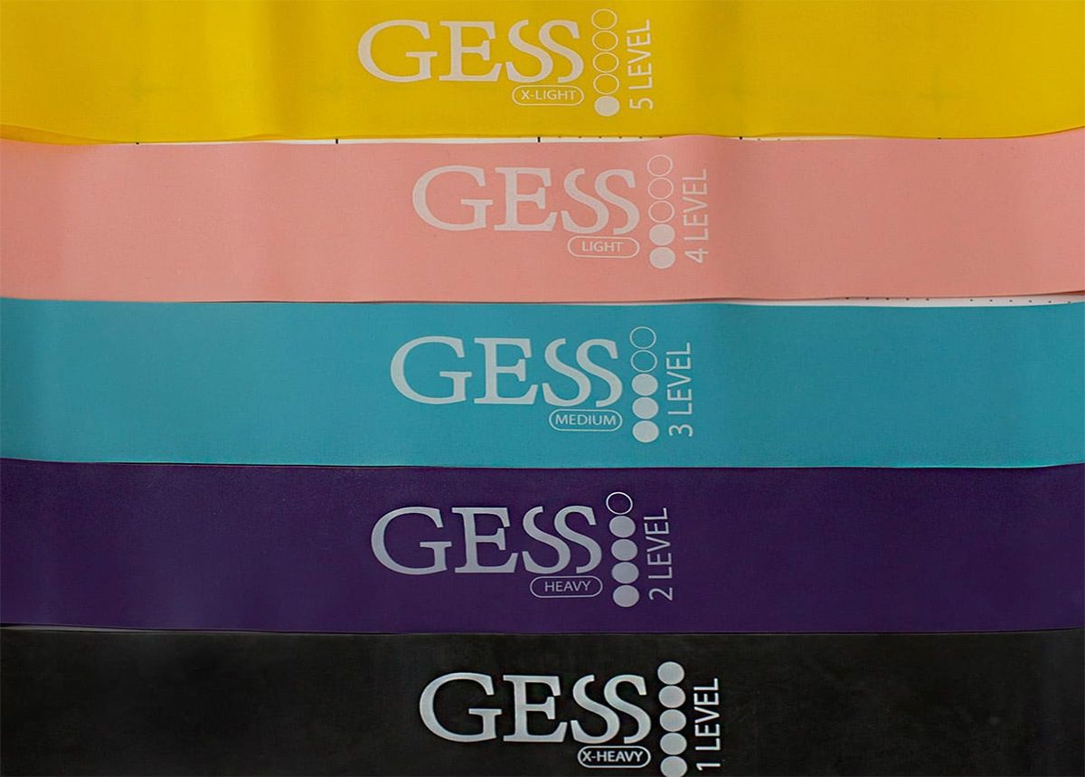 Võimlemiskummide komplekt GESS Flex 5 tk suurendatud