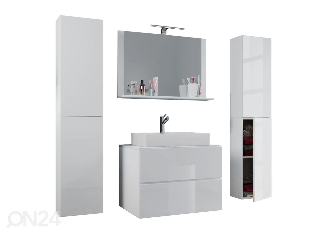 Vannitoakomplekt Lendas M kappidega 80 cm suurendatud