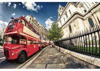 Fliis fototapeet Double decker bus 150x250 cm