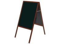 Kriiditahvel Bi-office (harkjalg, kirsipunane puitraam, must) 60x90 cm