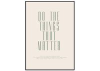 Poster Do the things that matter 21x30 cm