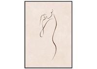 Poster Line art figuur 21x30 cm