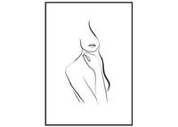 Poster One line naine III 21x30 cm