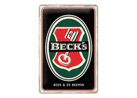 Retro metallposter Becks - Key Logo 20x30 cm