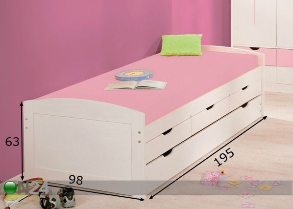 2-kohaline voodikomplekt Ulli 90x190 cm mõõdud