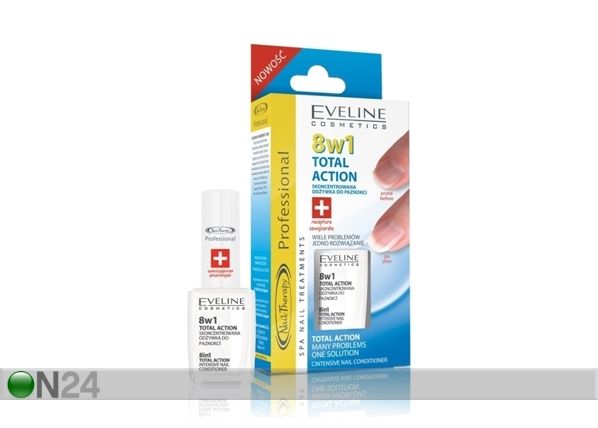 8in1 küünehoolduslakk Nail Therapy Total Action Eveline Cosmetics 12ml