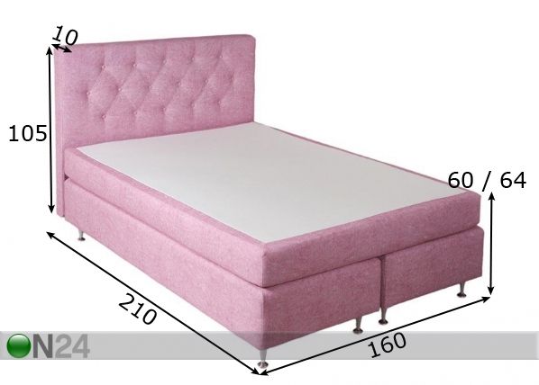 Comfort voodi Hypnos Harlekin 160x200 cm mõõdud