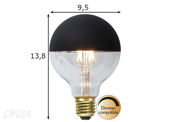 Dekoratiivne E27 LED pirn 2,8W mõõdud