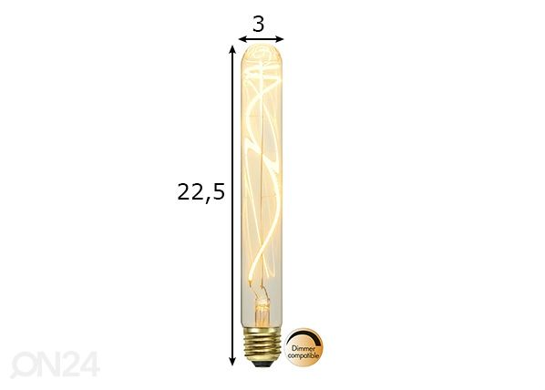 Dekoratiivne LED elektripirn E27 3,8W mõõdud