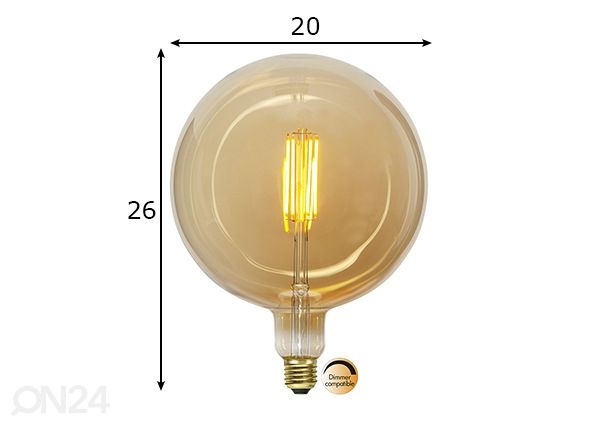 Dekoratiivne LED elektripirn E27, 4,5W mõõdud