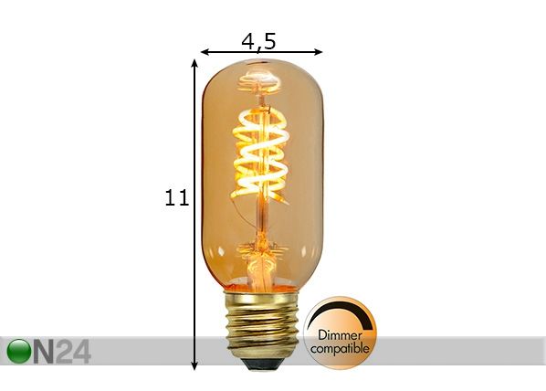 Dekoratiivne LED pirn E27, 2W mõõdud
