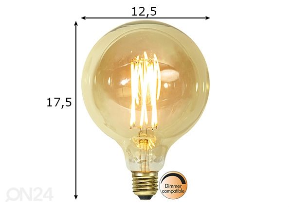 Dekoratiivne LED pirn sokliga E27 3,7W mõõdud