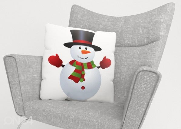Dekoratiivpadjapüür Christmas Snowman 40x40 cm