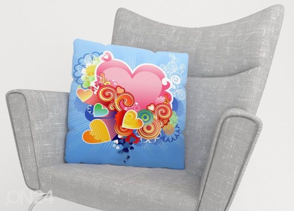 Dekoratiivpadjapüür Pink Heart 45x45 cm