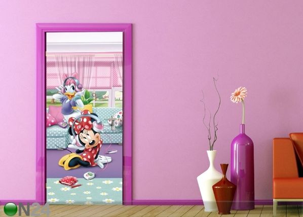 Fliis-fototapeet Disney Minnie and Daisy dancing 90x202 cm