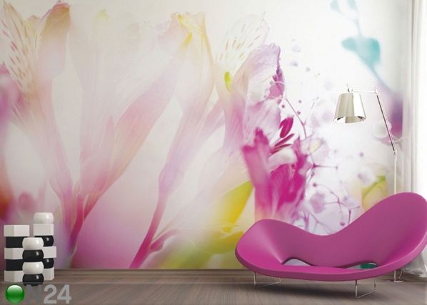 Fliis-fototapeet Light flowers 360x270 cm