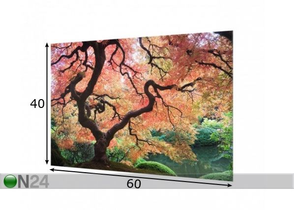Fotoklaas, köögi tagasein Japanese Garden 40x60 cm mõõdud